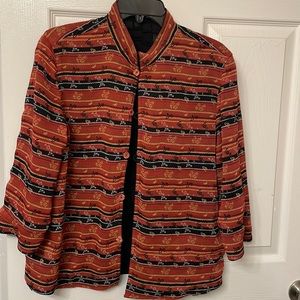 Reversible silk jacket.